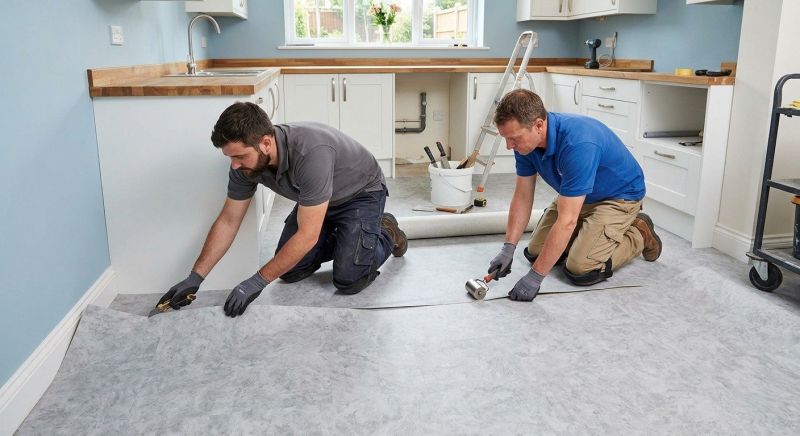 Sheet Linoleum Installation in Roslindale, MA