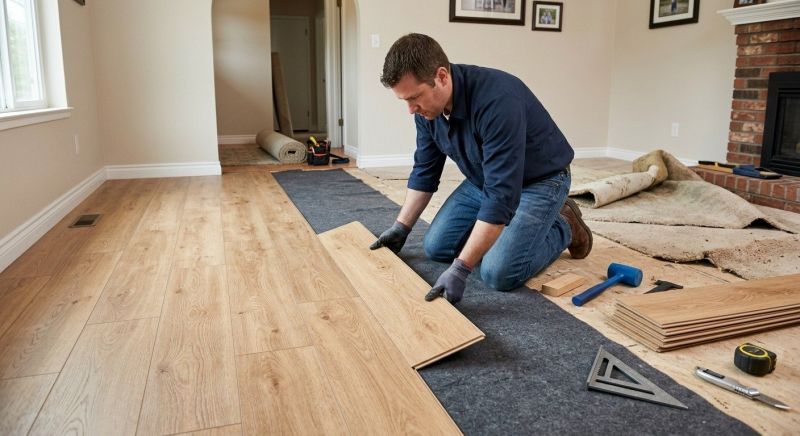Laminate Floor Remodeling in Medford, MA