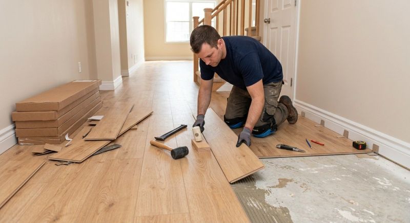 Laminate Floor Replacement in Newton, MA